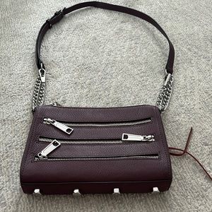 REBECCA MINKOFF plum satchel bag